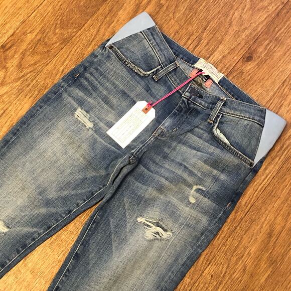 Current / Elliott Hatch Maternity Boyfriend Destroy Distressed Jeans Size 25 - Picture 2 of 15